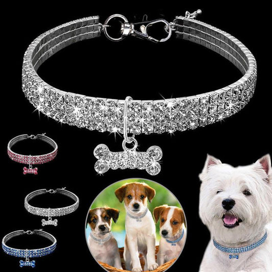 “Glamorous Bling Collars for Small Dogs and Cats