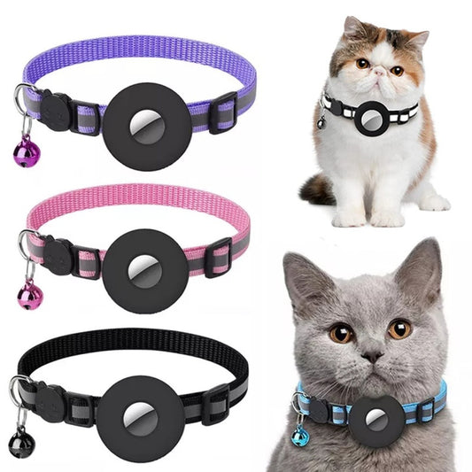 Reflective Waterproof Airtag Collar for Cats & Small-medium Dogs – Secure & Stylish