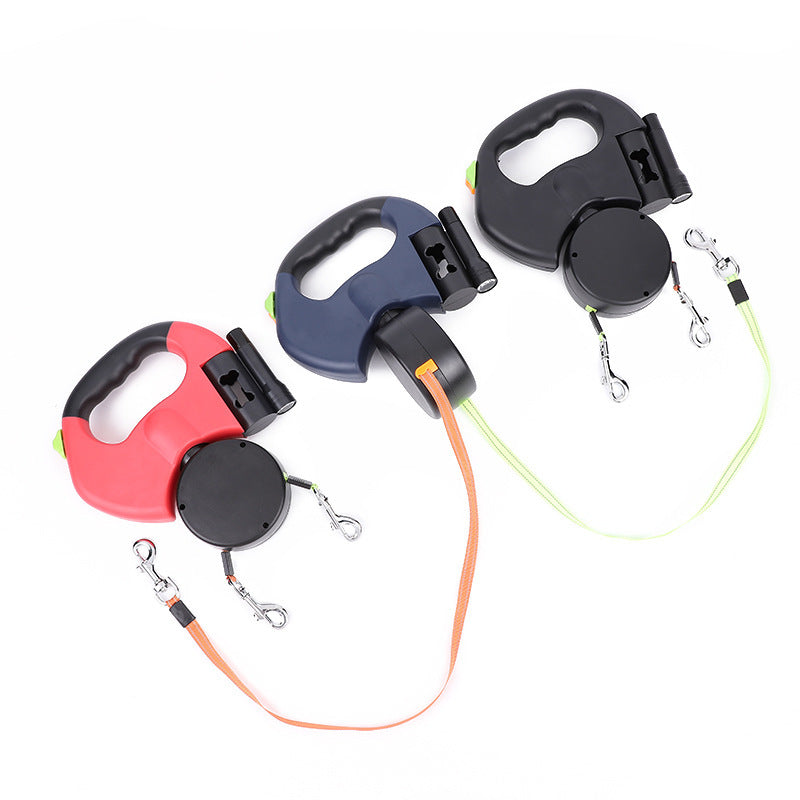 3M Dual Retractable Leash for Two Dogs – Reflective, Tangle-Free & Lighted - Doggy-Dog world